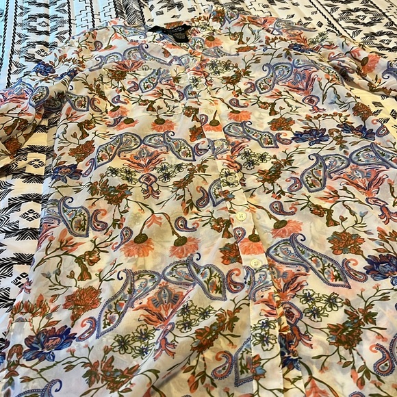 Vicente Sheer Floral Long Blouse Size S - Picture 4 of 5